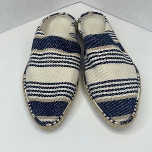 NWT Dolce Vita Indigo Fabric Mule Slide Sample Size 6